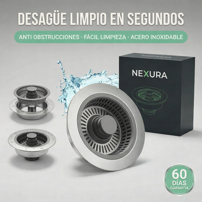 NEXURA™ AquaFlow | Filtro de desagüe anti obstrucciones